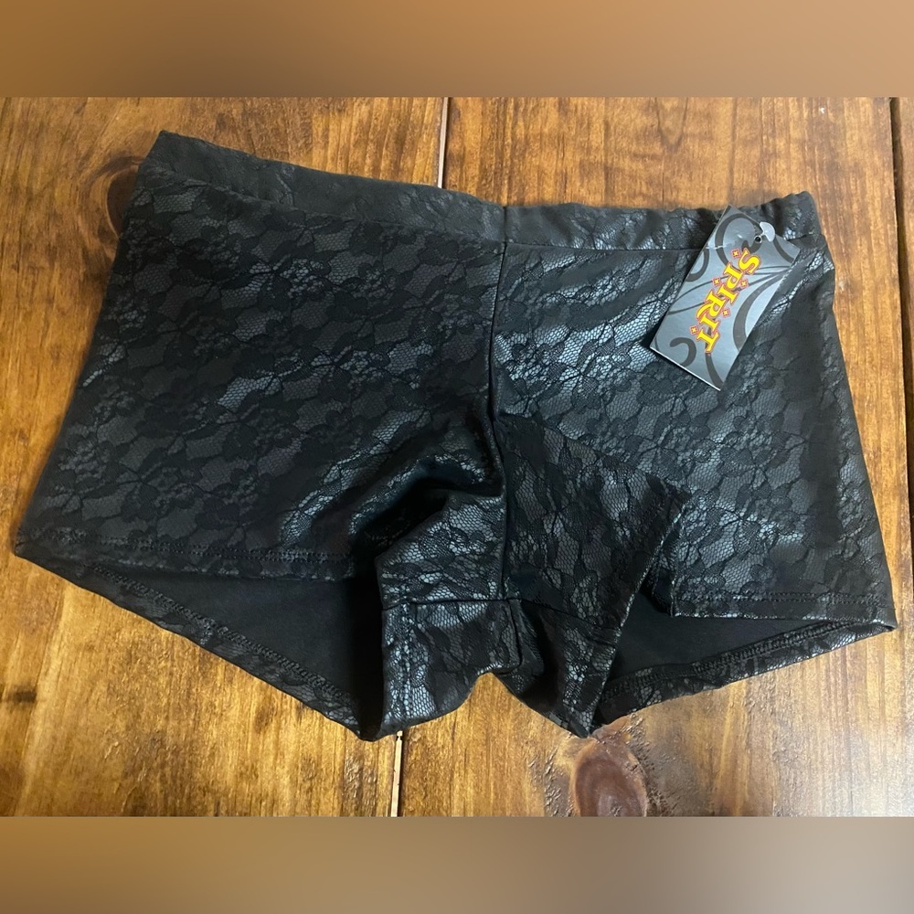 Black Leather Booty Shorts